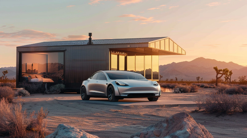 tesla homes residential cars wall